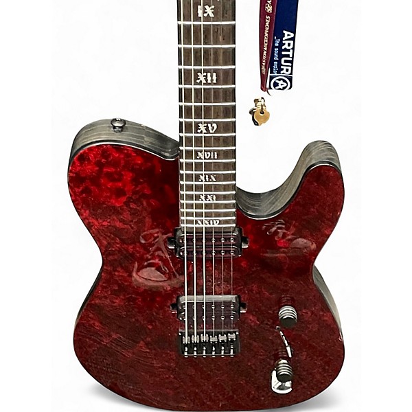 Used Schecter Guitar Research PT Apocalypse Red Reign Solid Body Electric Guitar