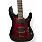 Used Schecter Guitar Research Demon 6 Crimson Red Burst Solid Body Electric Guitar