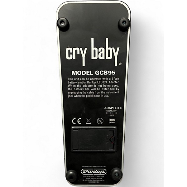 Used Dunlop GCB95W Original Crybaby Wah Effect Pedal