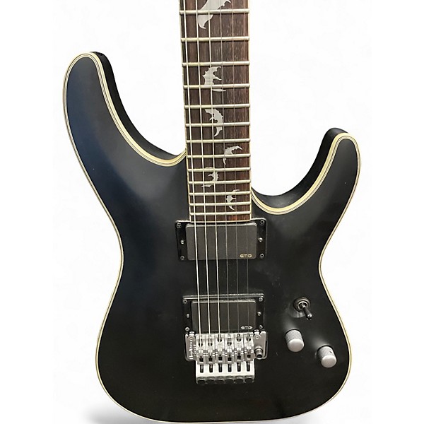Used Schecter Guitar Research Damien Platinum 6 Floyd Rose Flat Black Solid Body Electric Guitar