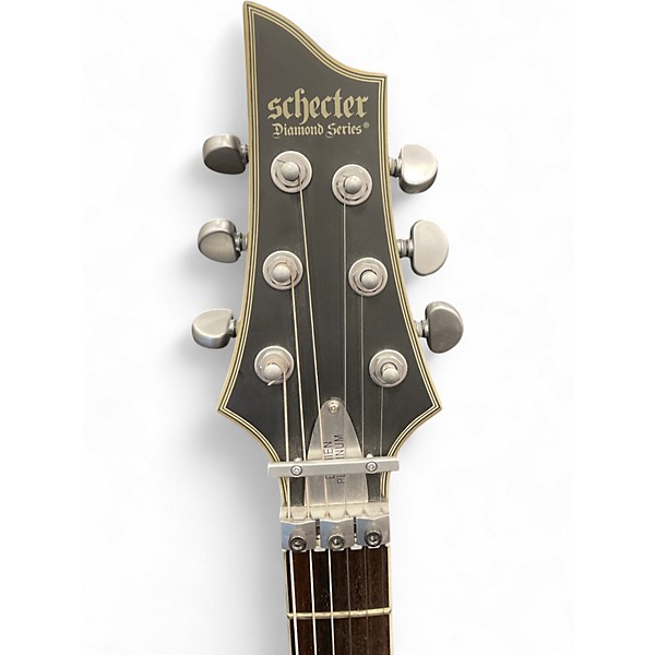 Used Schecter Guitar Research Damien Platinum 6 Floyd Rose Flat Black Solid Body Electric Guitar