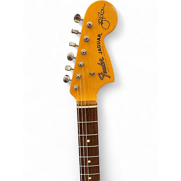 Used Fender Johnny Marr Signature Jaguar Olympic White Solid Body Electric Guitar