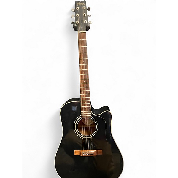 Used Washburn D10CE Black Acoustic Electric Guitar