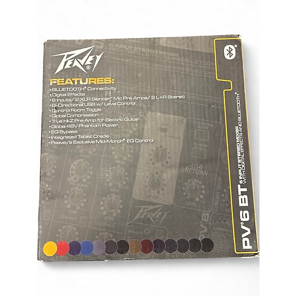 Used Peavey PV 6 BT Unpowered Mixer