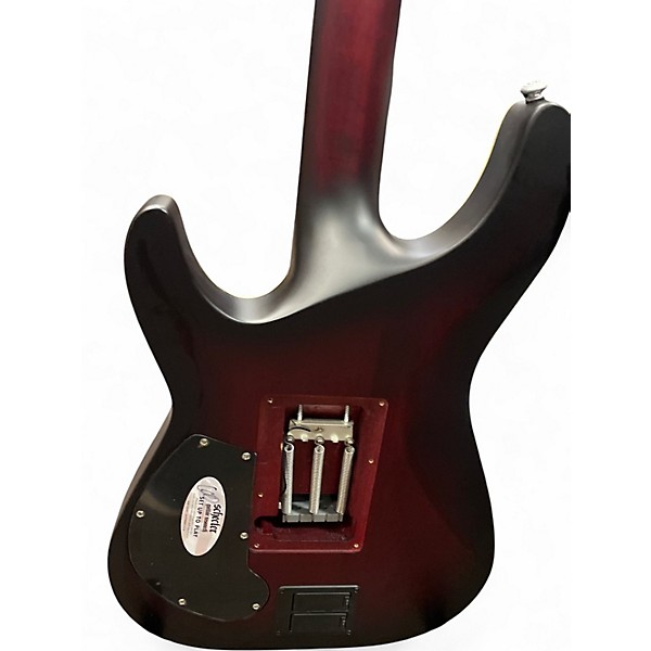 Used Schecter Guitar Research C1 Floyd Rose Platinum Satin Trans Red Solid Body Electric Guitar