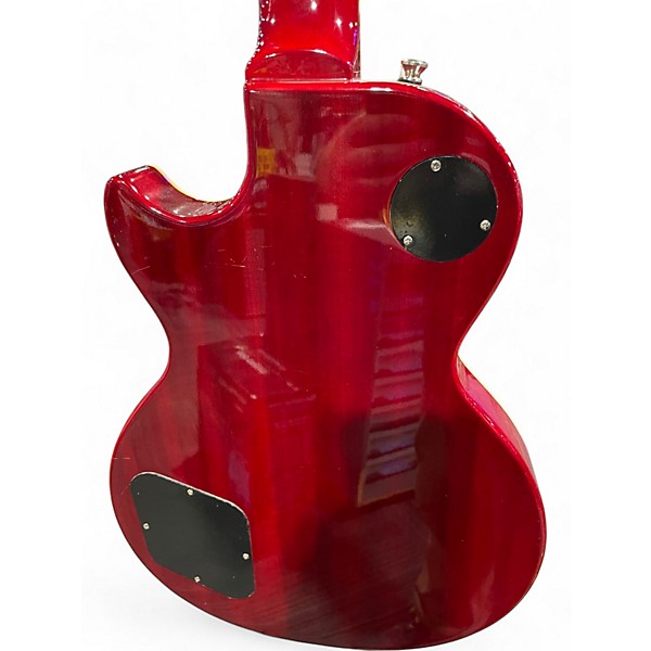 Used Epiphone Les Paul Standard Plain Top with Bigsby Flat Red Solid Body Electric Guitar