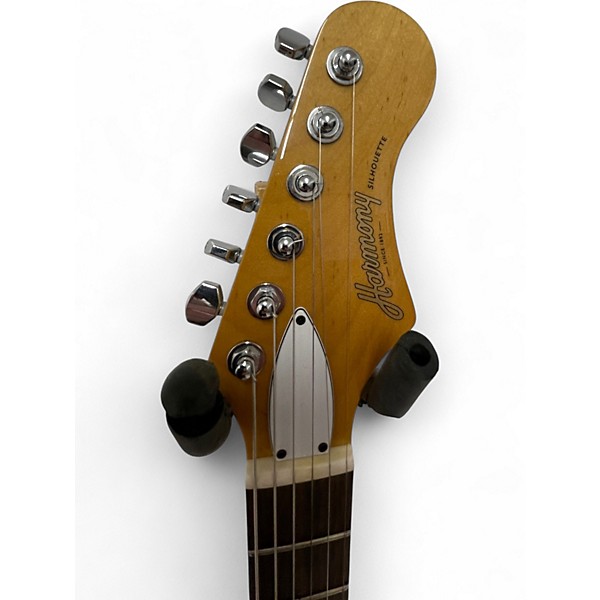 Used Harmony silhouette Burgundy Solid Body Electric Guitar