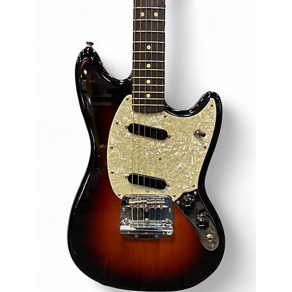 Used Fender American Performer Mustang 2 Color Sunburst Solid Body Electric Guitar
