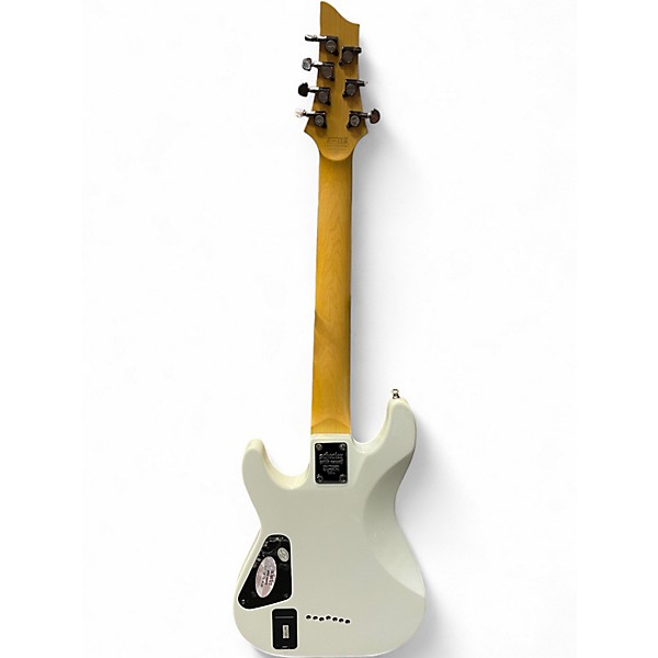 Used Schecter Guitar Research Demon 7 String Arctic White Solid Body Electric Guitar