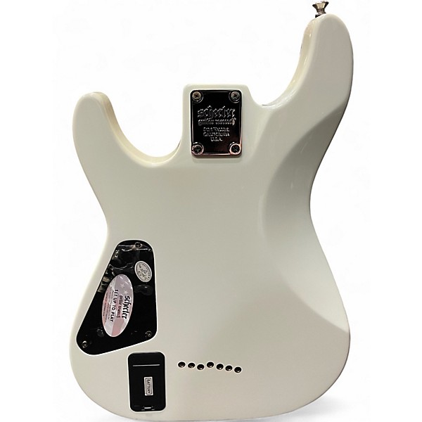 Used Schecter Guitar Research Demon 7 String Arctic White Solid Body Electric Guitar
