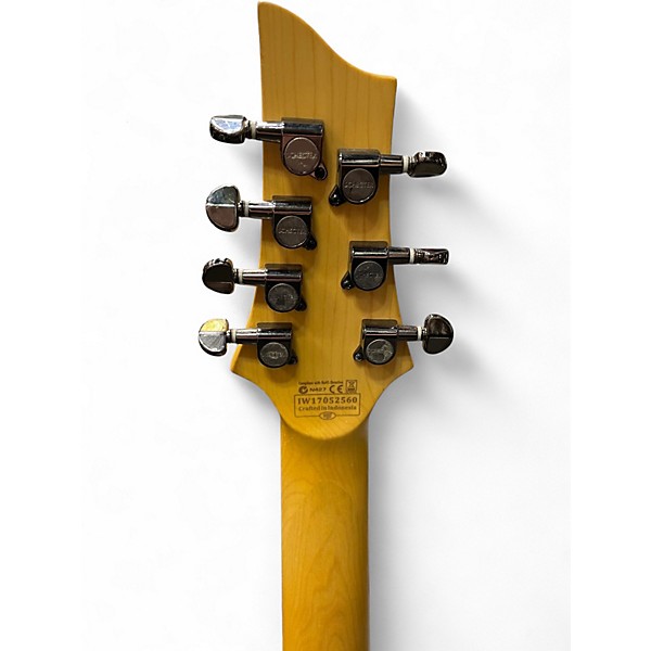 Used Schecter Guitar Research Demon 7 String Arctic White Solid Body Electric Guitar