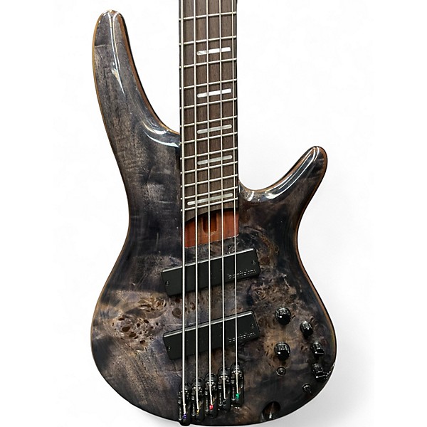 Used Ibanez SRMS805 BURL MAPLE GREY FADE Electric Bass Guitar