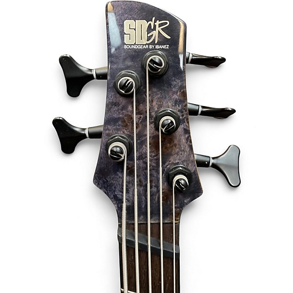 Used Ibanez SRMS805 BURL MAPLE GREY FADE Electric Bass Guitar