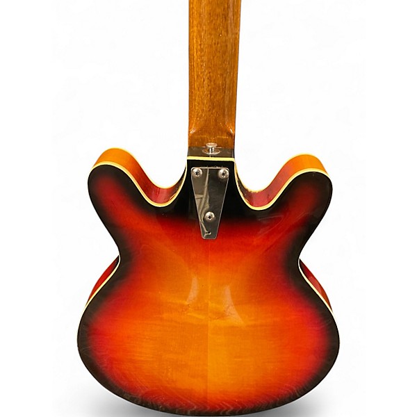 Vintage 1960s Coral FIREFLY F2N Sunburst Hollow Body Electric Guitar
