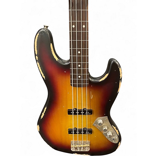 Used Vintage V74 Icon Sunset Burst Electric Bass Guitar