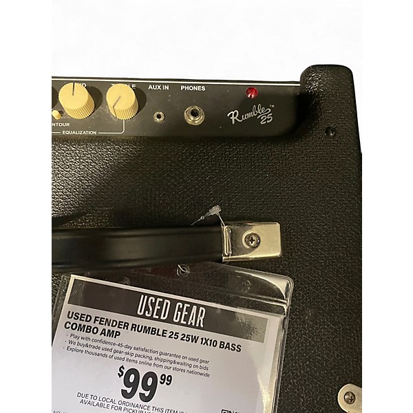 Used Fender Rumble 25 25W 1x10 Bass Combo Amp