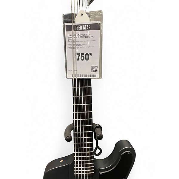 Used ESP LTD PHOENIX 7 Black Solid Body Electric Guitar
