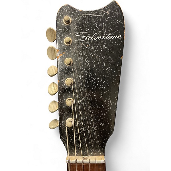 Used 1960s Silvertone 1448 Black Solid Body Electric Guitar
