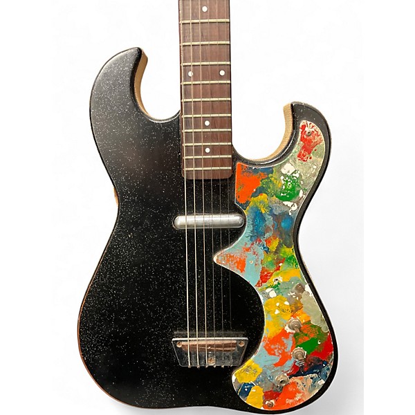 Used 1960s Silvertone 1448 Black Solid Body Electric Guitar