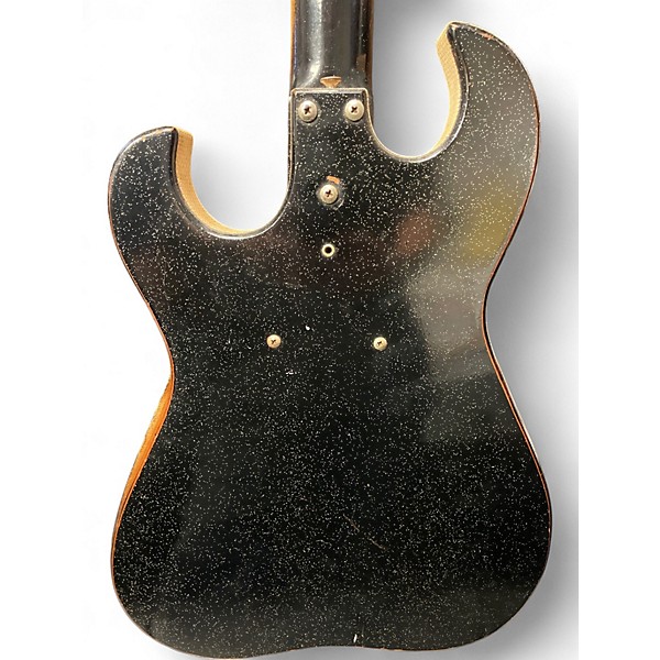 Used 1960s Silvertone 1448 Black Solid Body Electric Guitar