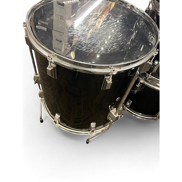 Used Pearl 5 Piece 80's 5 piece bLACK Drum Kit