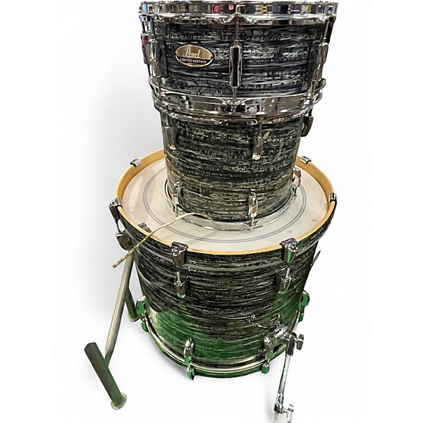 Used Pearl 5 Piece Vision Silver Drum Kit