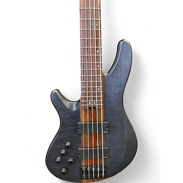 Used Schecter Guitar Research CB5 LEFT HANDED Trans Black Electric Bass Guitar