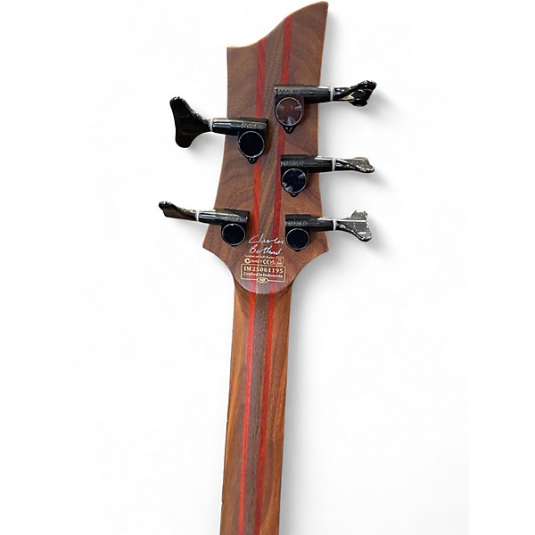 Used Schecter Guitar Research CB5 LEFT HANDED Trans Black Electric Bass Guitar