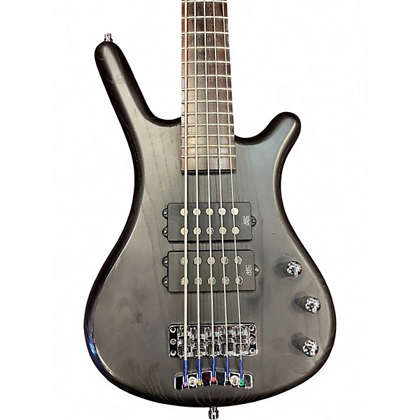 Used Warwick Corvette 5 String Black Electric Bass Guitar