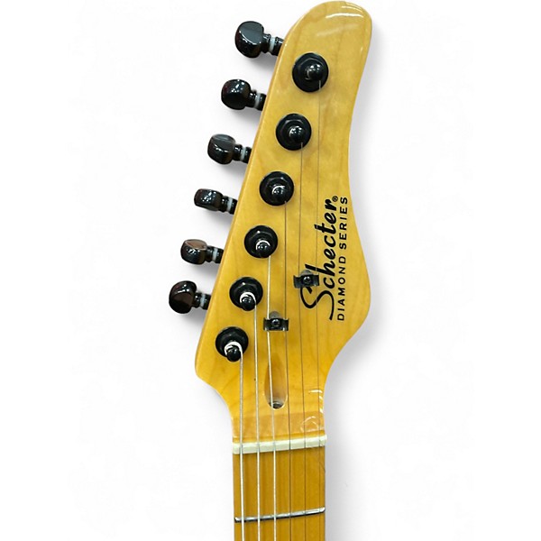 Used Schecter Guitar Research Diamond Series PT Black Solid Body Electric Guitar