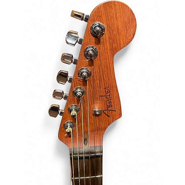 Used Fender ACOUSTASONIC JAZZMASTER ANTIQUE OLIVE Acoustic Electric Guitar