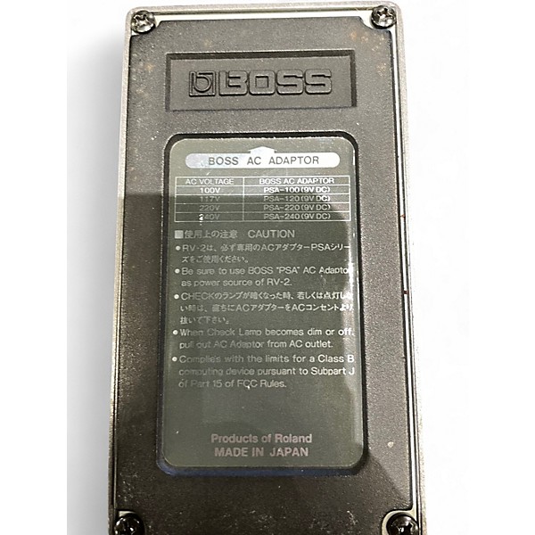 Used BOSS RV2 Digital Reverb Effect Pedal