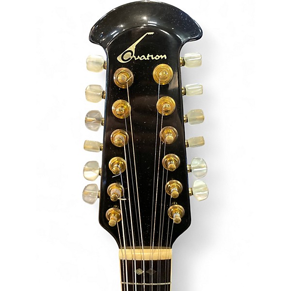Used Ovation 1759 Custom Legend Black 12 String Acoustic Electric Guitar