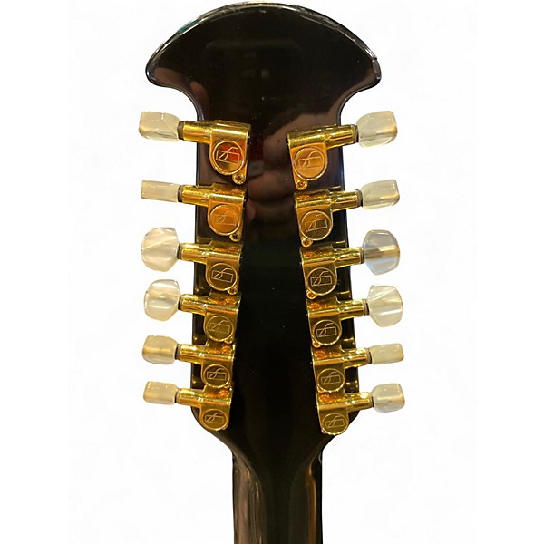 Used Ovation 1759 Custom Legend Black 12 String Acoustic Electric Guitar