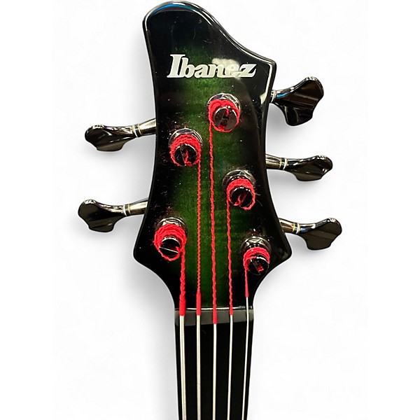 Used Ibanez SDGB1 Dark Moss Burst Electric Bass Guitar