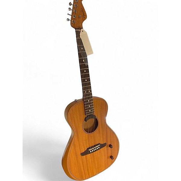 Used Fender highway parlor Natural Acoustic Electric Guitar