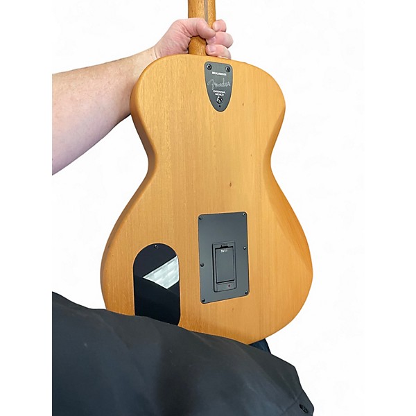 Used Fender highway parlor Natural Acoustic Electric Guitar