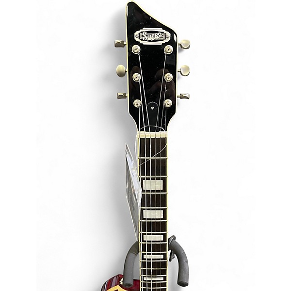 Used Supro SILVERWOOD TRANS CHERRY Solid Body Electric Guitar