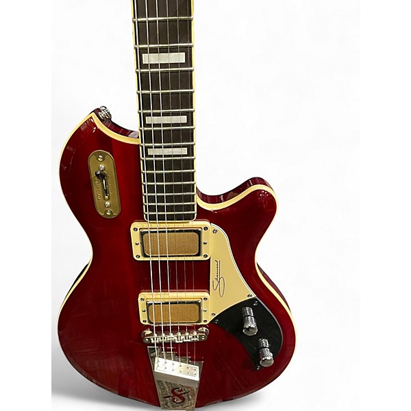 Used Supro SILVERWOOD TRANS CHERRY Solid Body Electric Guitar