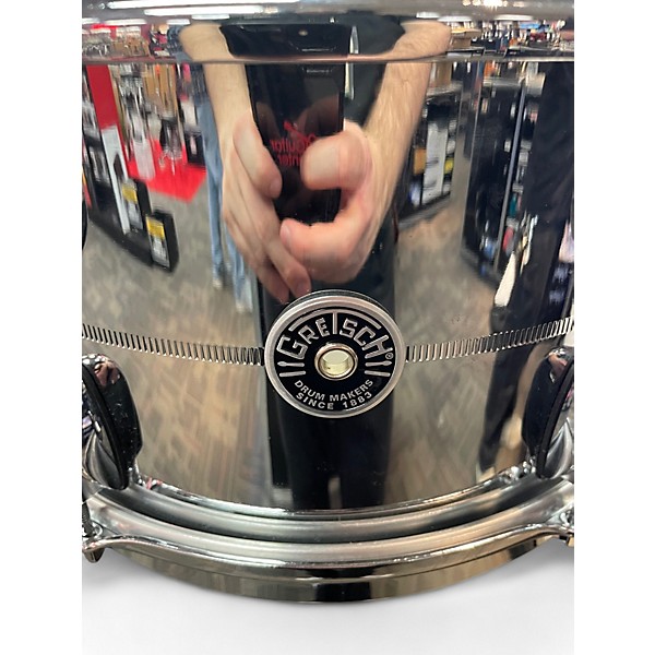 Used Gretsch Drums 13in GB4163S Brooklyn Chrome over Steel 7x13 Chrome Silver Drum