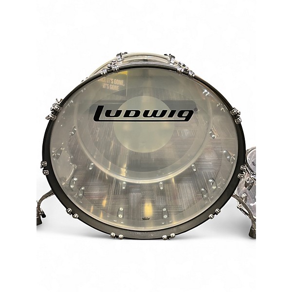 Used Ludwig 3 Piece Vistalite clear Drum Kit