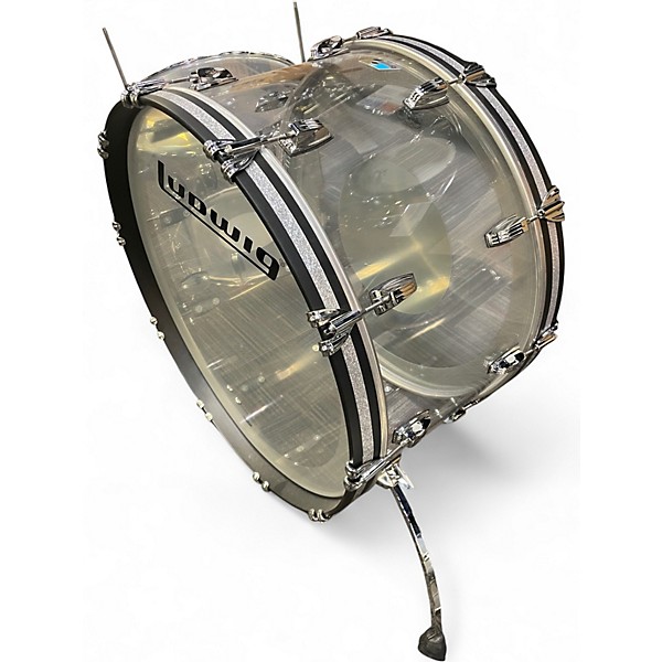 Used Ludwig 3 Piece Vistalite clear Drum Kit
