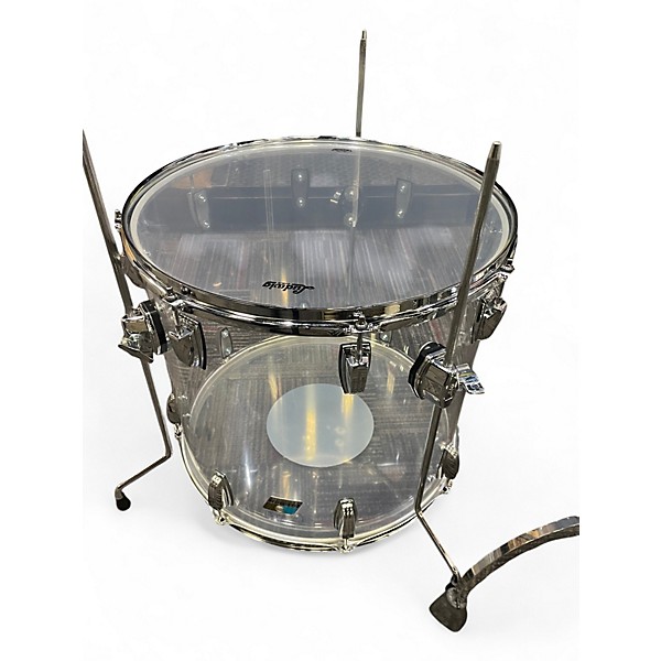 Used Ludwig 3 Piece Vistalite clear Drum Kit