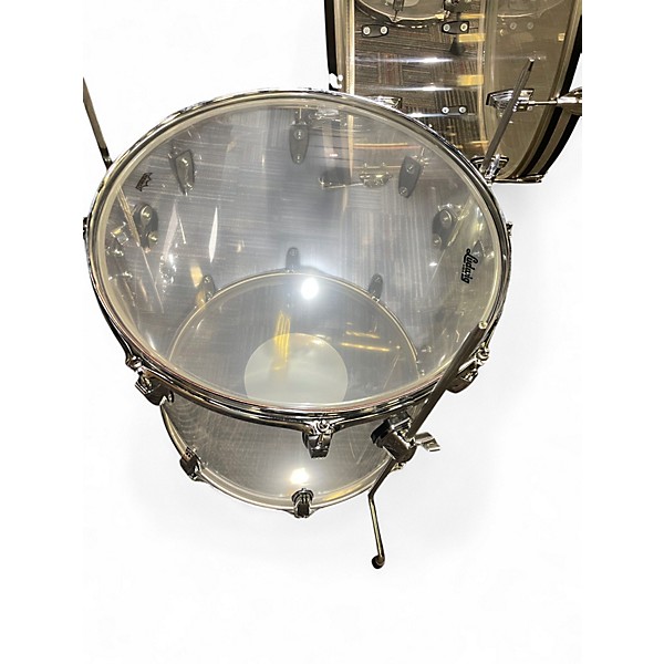 Used Ludwig 3 Piece Vistalite clear Drum Kit