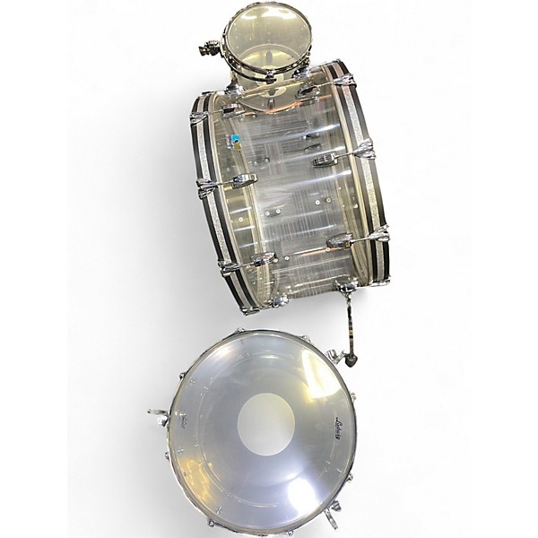 Used Ludwig 3 Piece Vistalite clear Drum Kit