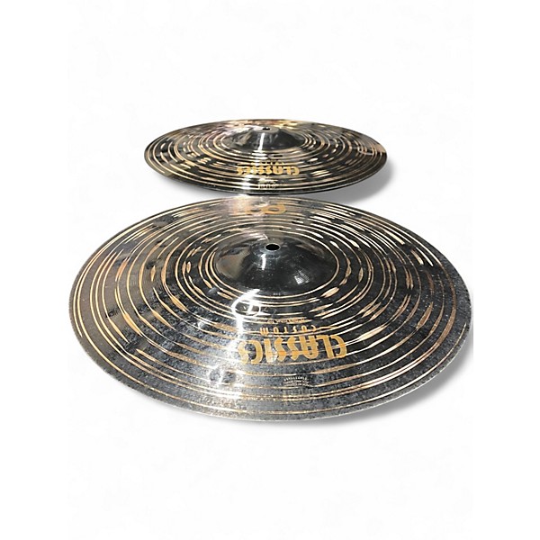 Used MEINL 14in classic custom dark hi hat Cymbal