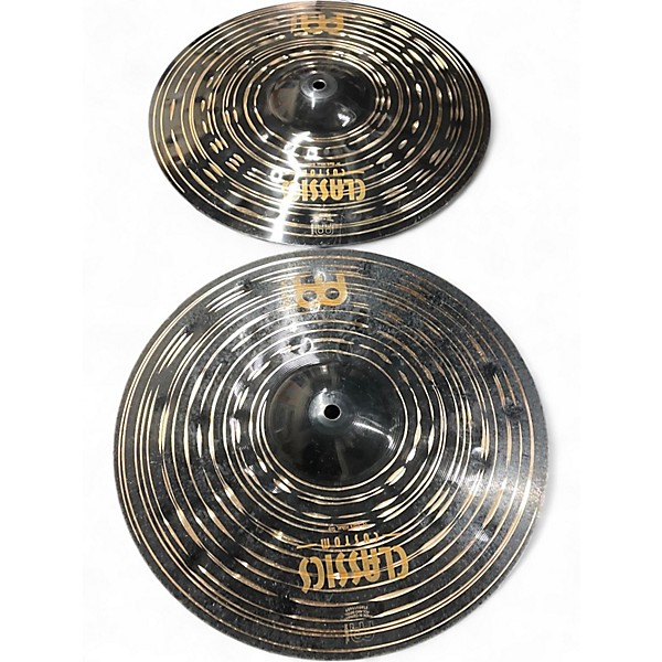 Used MEINL 14in classic custom dark hi hat Cymbal