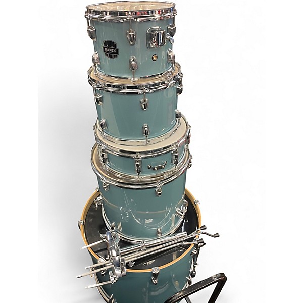 Used Mapex 5 Piece VENUS ROCK AQUA BLUE Drum Kit