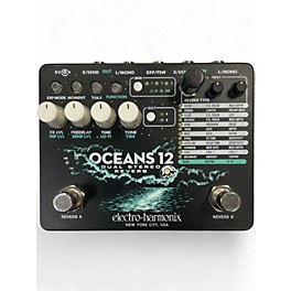 Used Electro-Harmonix oceans 12 dual stereo reverb Effect Pedal