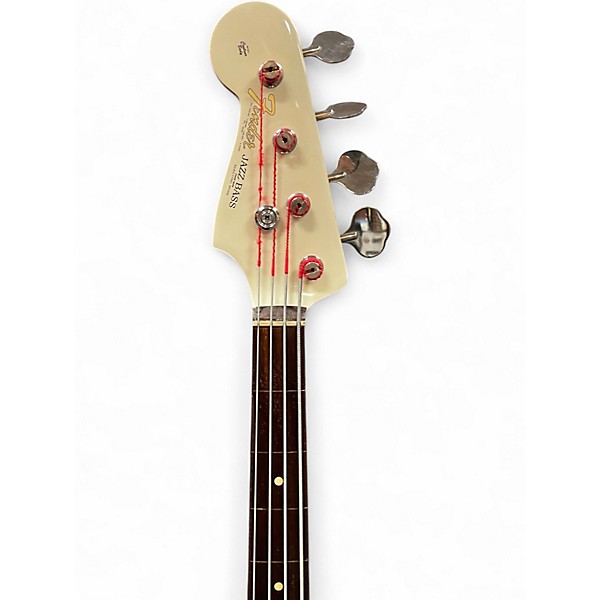 Used 2015 Fender JB62 (Modified Fretless) Vintage White Electric Bass Guitar